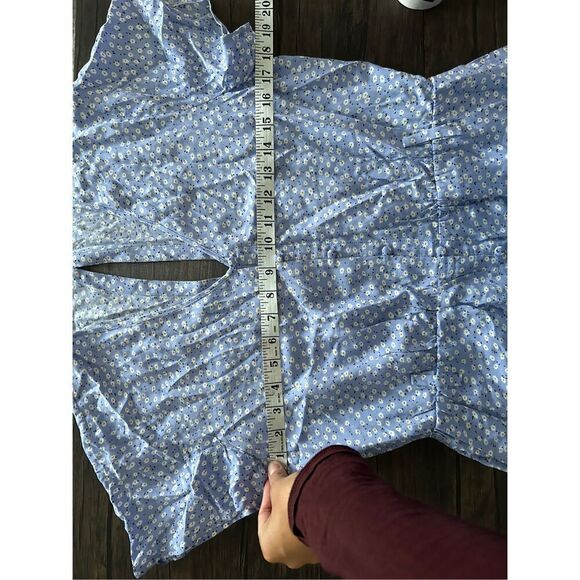 Rails Sophia Sky Blue Daisies Romper One Piece Sz S Micro Floral Y2K Luxury NWT - Picture 9 of 10